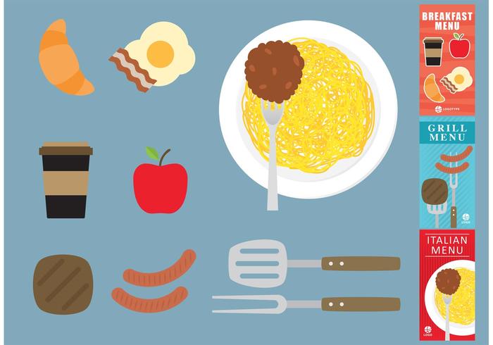 Food Vectors with Menus Food Vectors with Menus