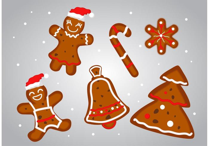 Gingerbread Christmas Dessert Vectors 