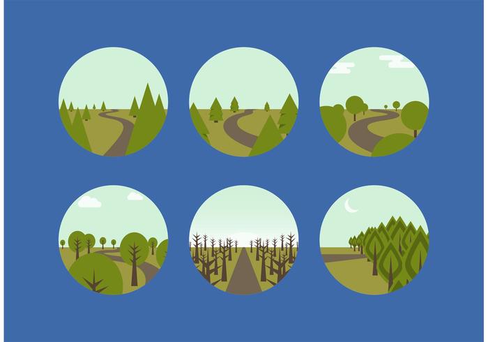 Free Vector Woodland Paths