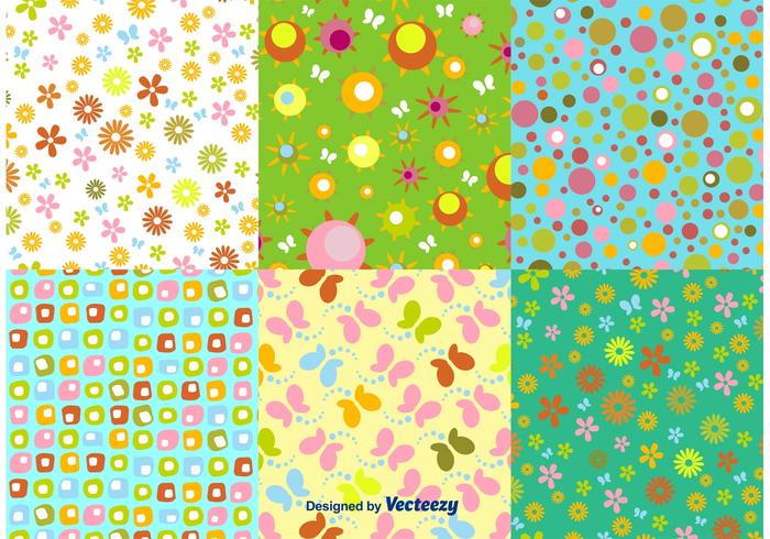 Floral Spring Pattern Vectors