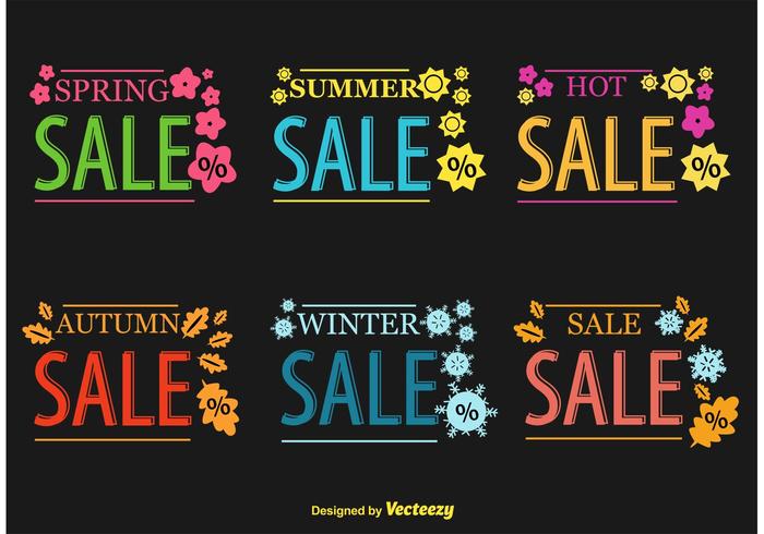 Seasonal Hot Sale Vector Signs Seasonal Hot Sale Vector Signs