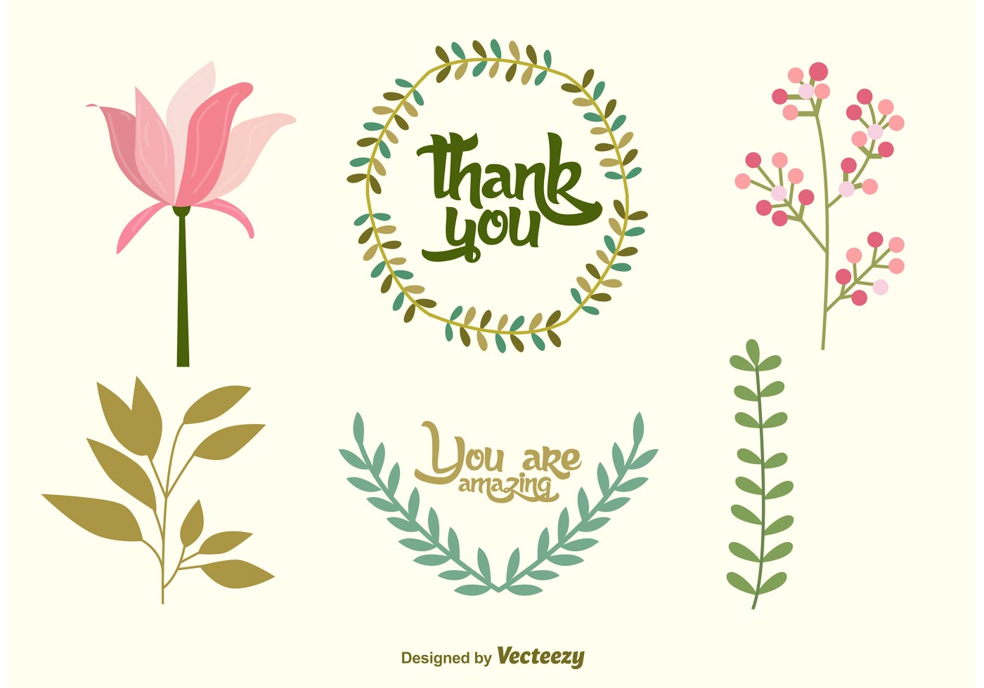 Download Wedding Floral Vector Decorations 90139 Vector Art at Vecteezy