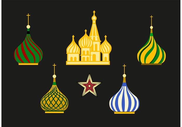 Russia Kremlin Vector Set