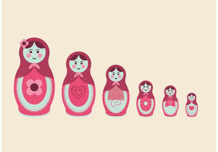 Russian Nesting Dolls Free Vector