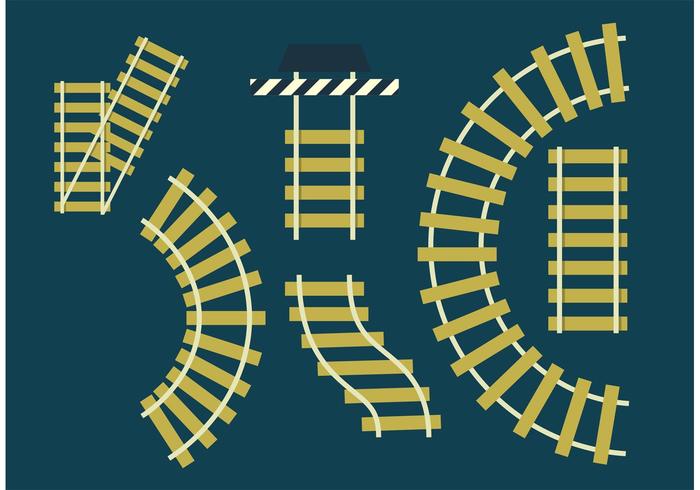 DIY Railroad Tracks Set vector