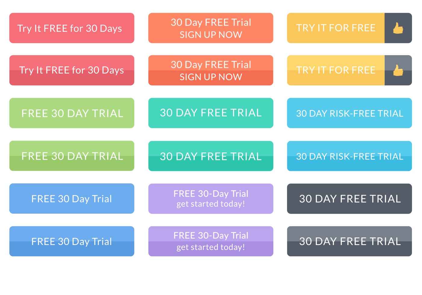 Free 30 Day Free Trial Vector Buttons 90189 Vector Art at Vecteezy