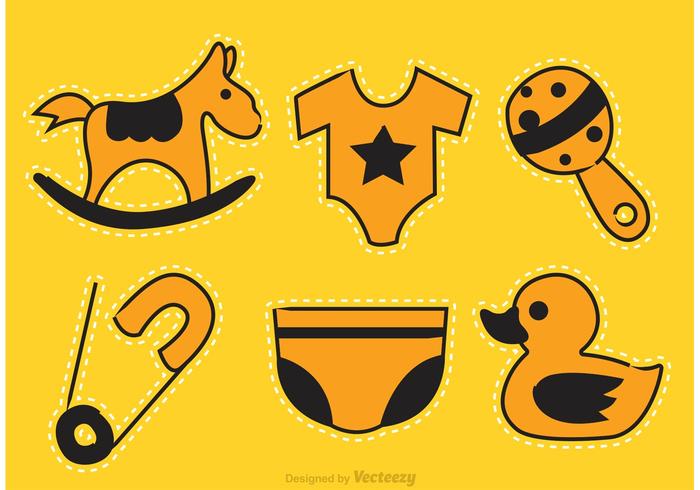Baby Toys Cutting Icons vector