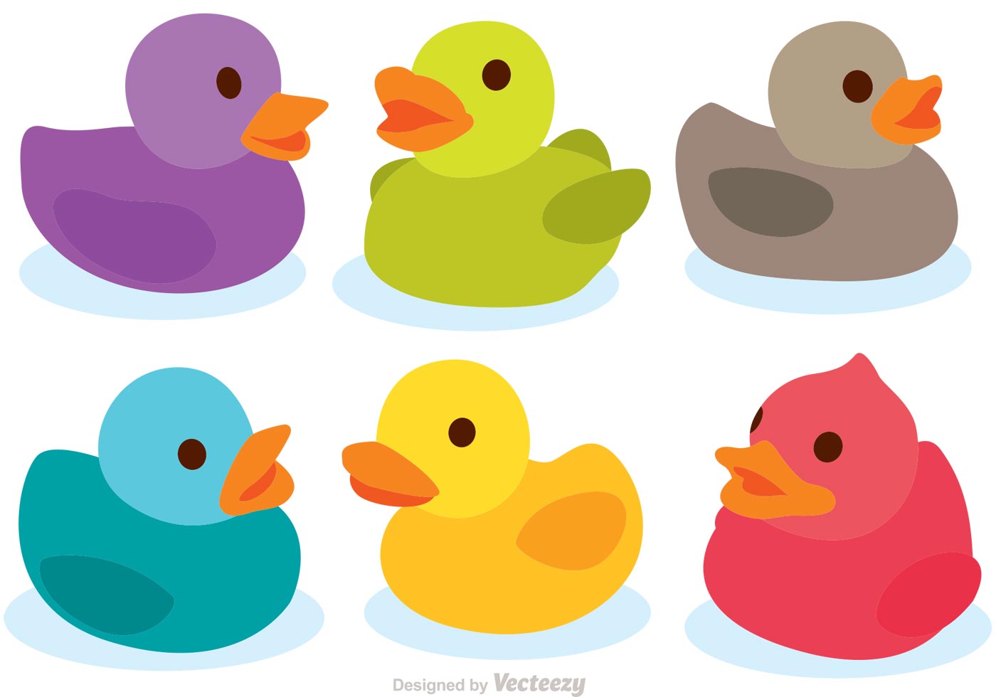 Colorful Rubber Duck Vectors - Download Free Vector Art, Stock Graphics