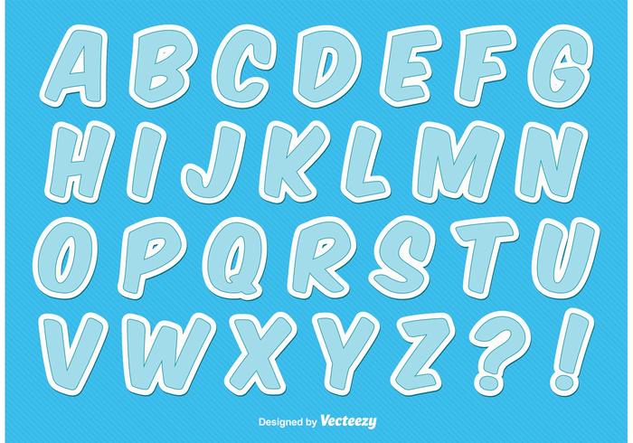 Comic Style Alphabet Set vector