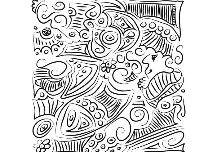 Five Free Hand Drawn Vector Patterns Five Free Hand Drawn Vector Patterns