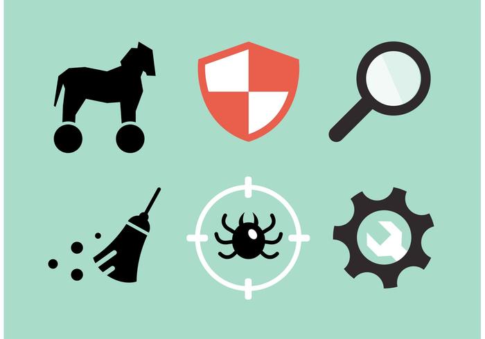 Icono de vector de seguridad informática Pack