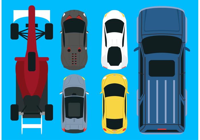 Vector Car Aerial View Pack