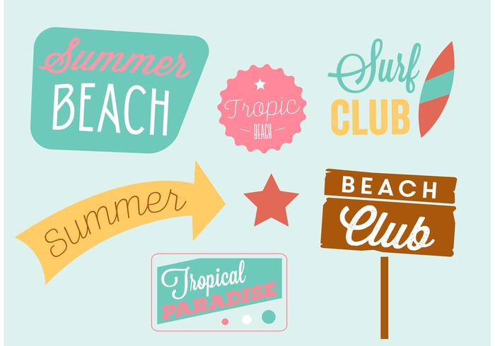 Summertime Beach Vector Elements