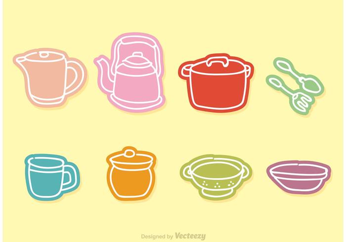 Vintage Kitchen Vector Doodle Icons Vintage Kitchen Vector Doodle Icons