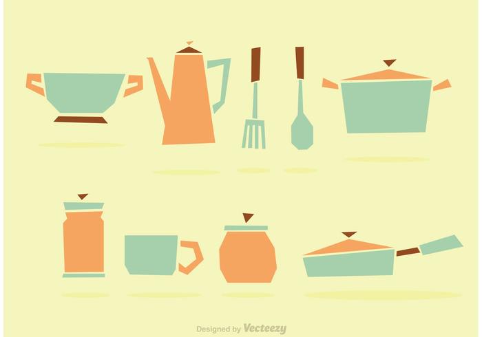 Geometric Kitchen Vector Set