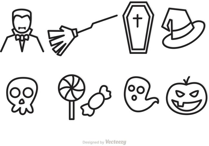 Halloween Outline Vector Icons