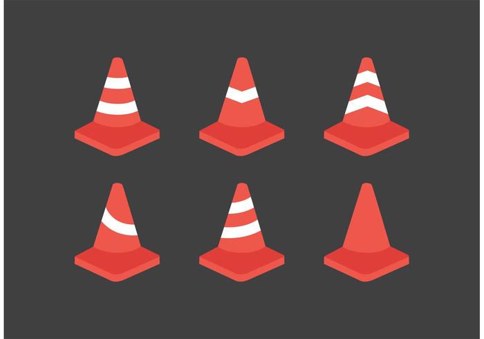 Orange Cone Vector Pack Orange Cone Vector Pack