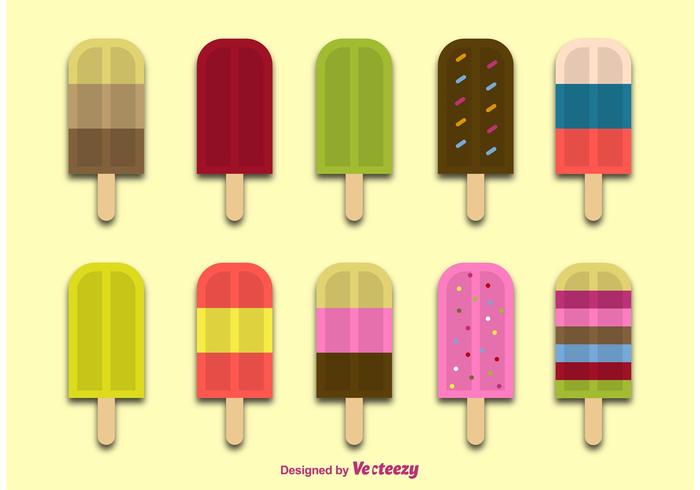 Popsicles del vector del helado