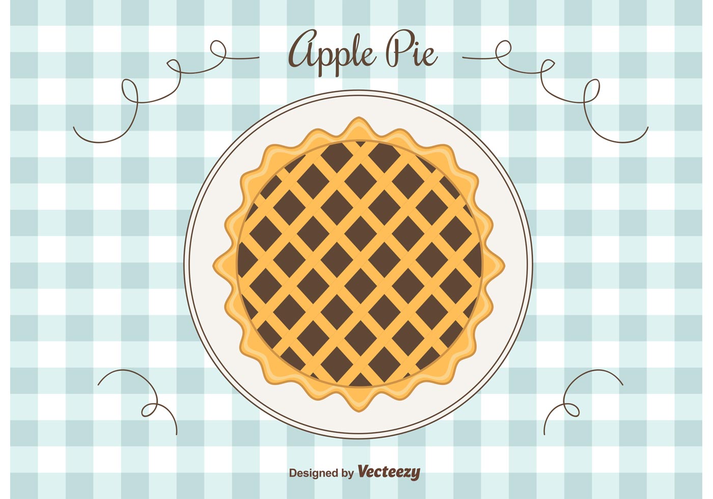 Apple Pie Vector Background - Download Free Vector Art, Stock Graphics