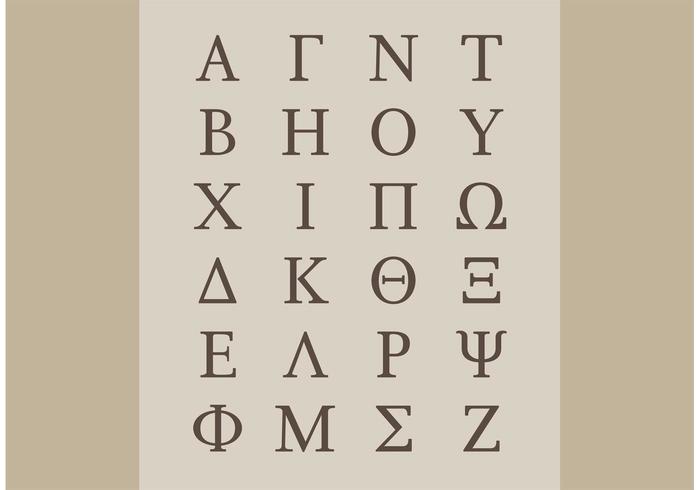 Greek Alphabet Vectors Greek Alphabet Vectors