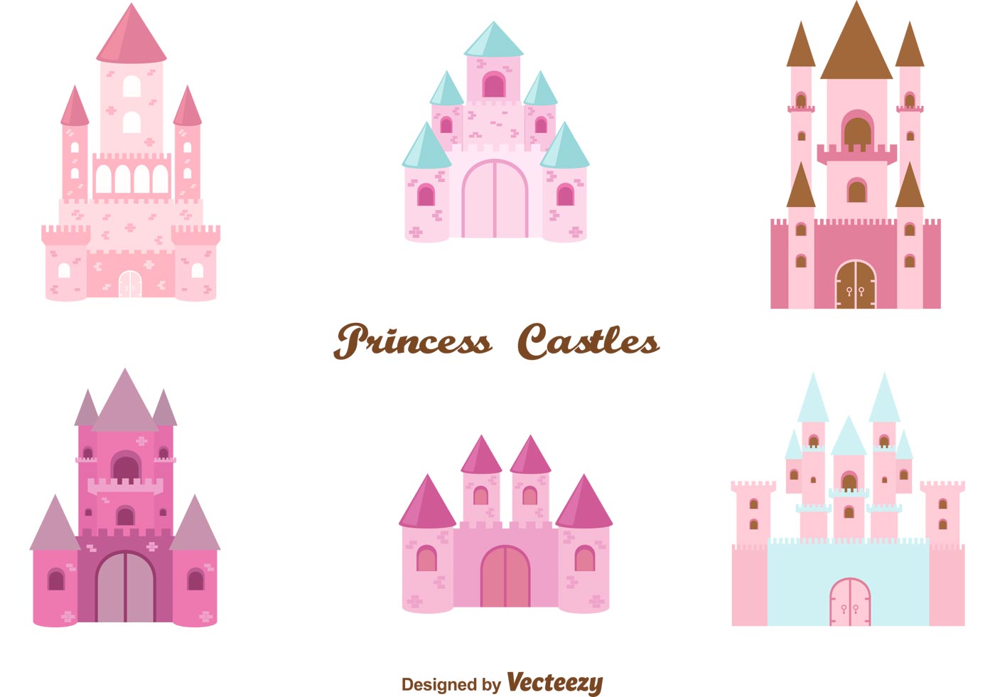 Download Princess Castle Vector Set - Download Free Vectors ...