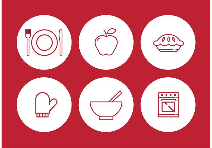 Apple Pie Vector Icon Set Apple Pie Vector Icon Set