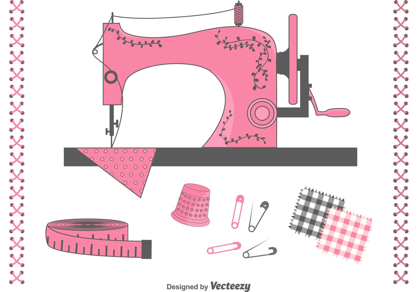 Free Vector Sewing Items Set Download Free Vector Art, Stock Graphics