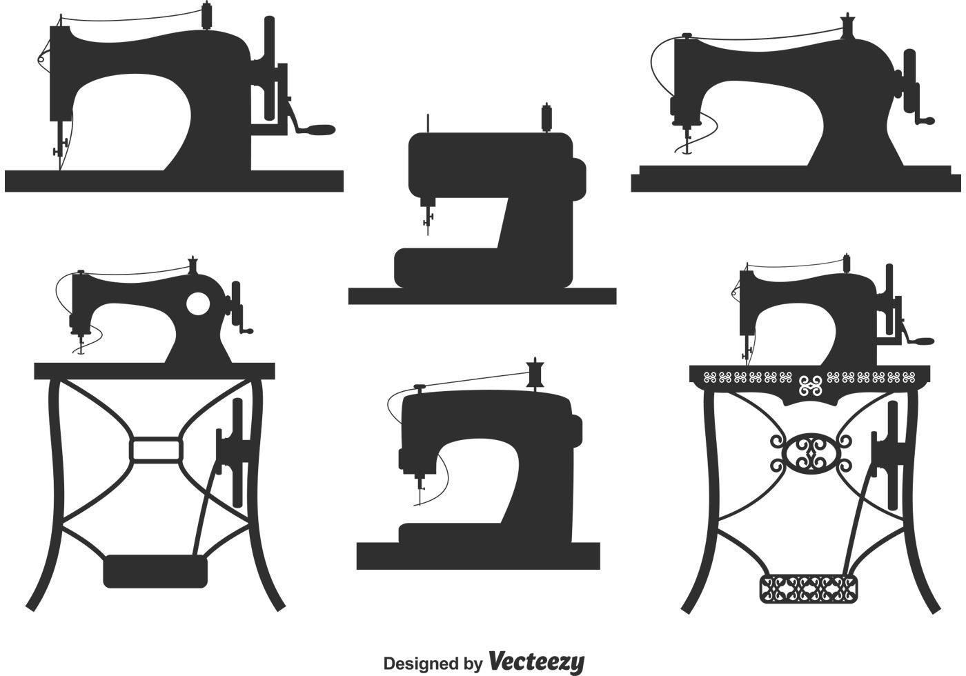 Collection of Vintage Sewing Machine Vectors 90379 Vector Art at Vecteezy