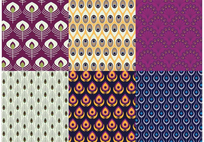Peacock Patterns Vector Pack