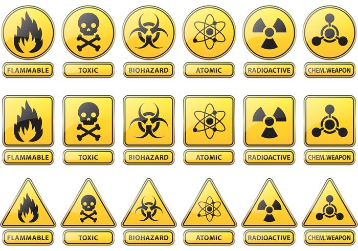 Prevention And Caution Vector Signs