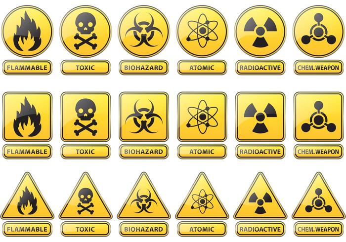 Prevención y precaución signos vectoriales vector