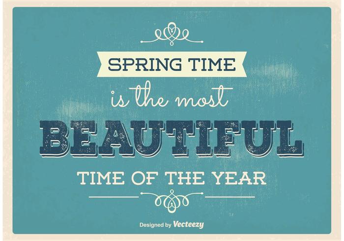 Typographic Spring Poster vector