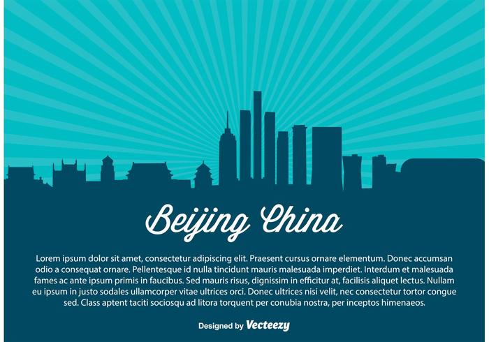 Beijing China Skyline Illustration Beijing China Skyline Illustration