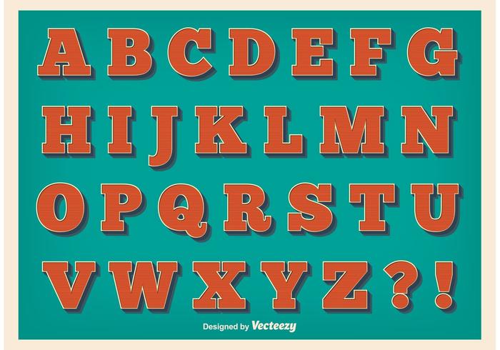 Vintage Style Alphabet vector