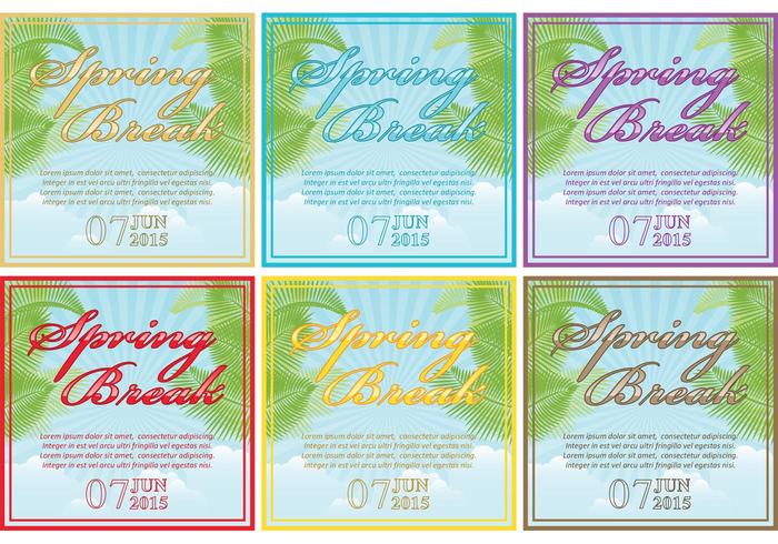 Spring Break Backgrounds vector