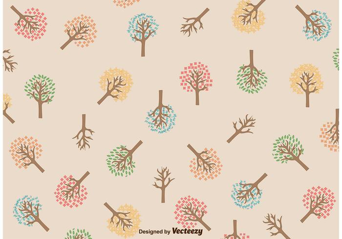 Seasonal Tree Pattern vector