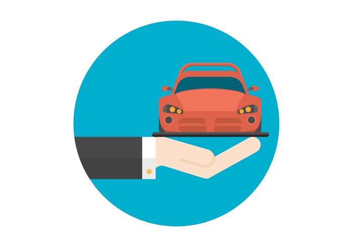 Free Flat Hand And Car Vector Icon