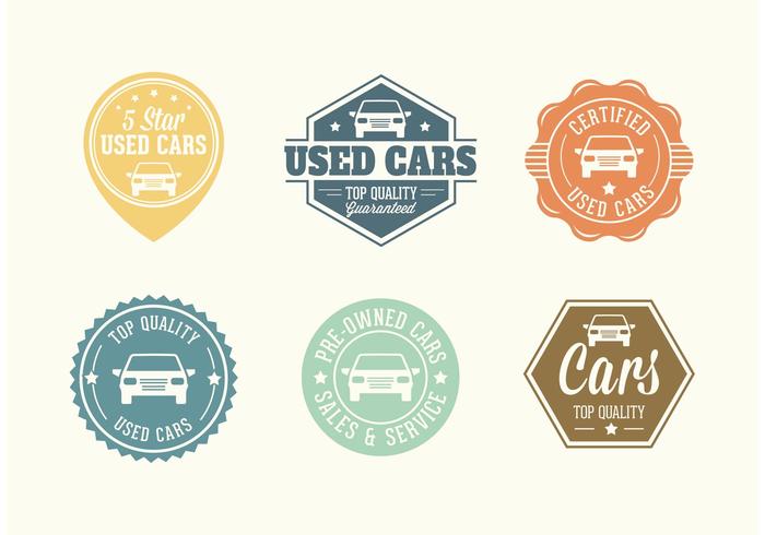 Free Used Car Vector Badges