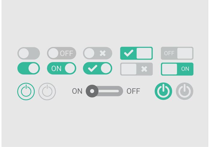 On Off Button Vectors On Off Button Vectors