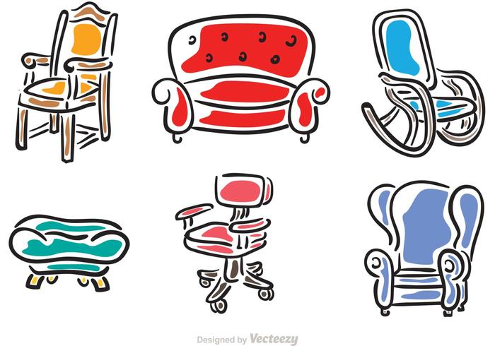 Hand Drawn Chairs Vectors