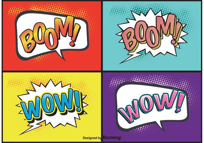 Comic Style Labels vector