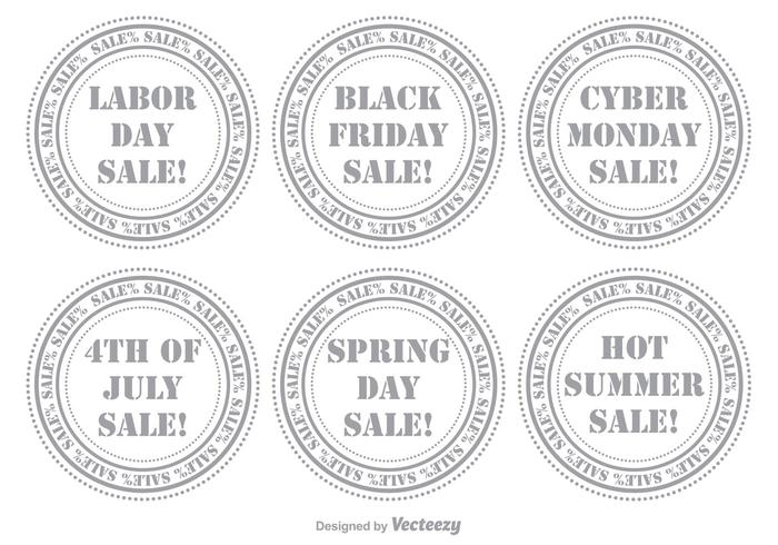 Sale Stamp Set vector