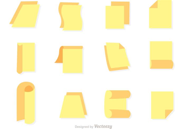 Paper Set Flat Icons Paper Set Flat Icons