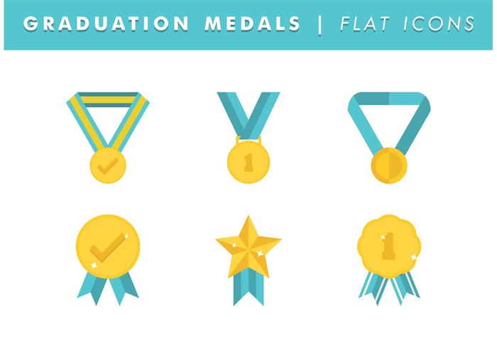 Graduation Medals Vector