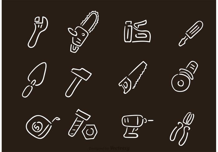 Hand Drawn Contruction Repair Tools Vectors