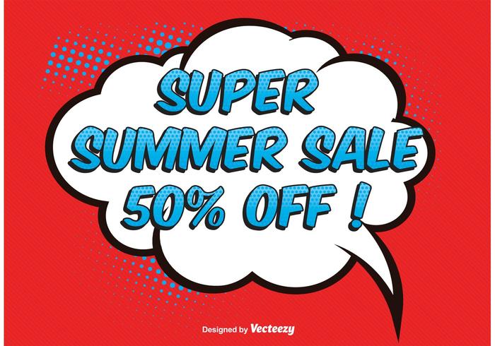 Comic Style Sale Illustration vector