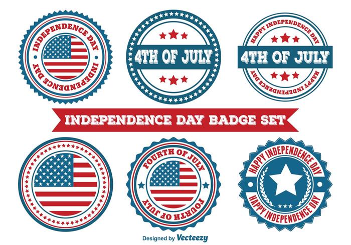 Independence Day Badges vector