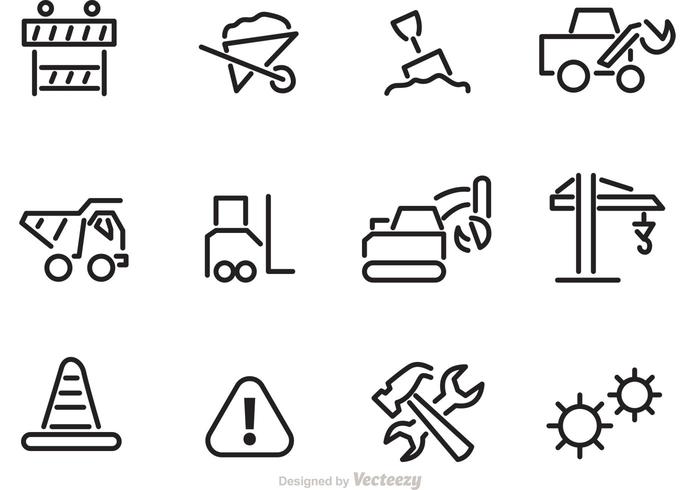 Contruction Outline Icon Vectors