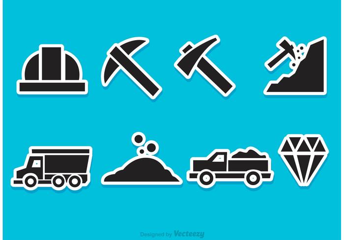 Diamond Mine Vector Icons