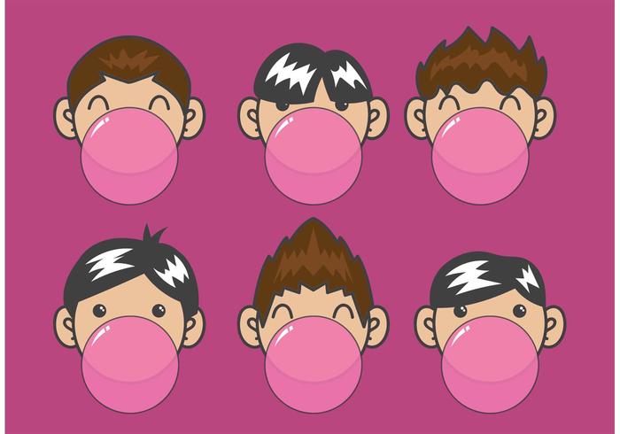 Blowing Bubblebum Vectors Blowing Bubblebum Vectors